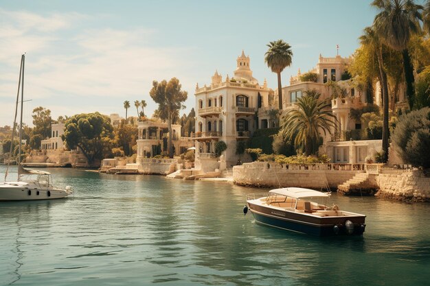 Foto el vibrante paisaje de la costa mediterránea