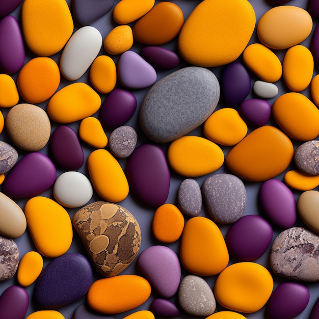 Foto el vibrante patrón sin costuras de coloridas rocas apiladas una encima de la otra