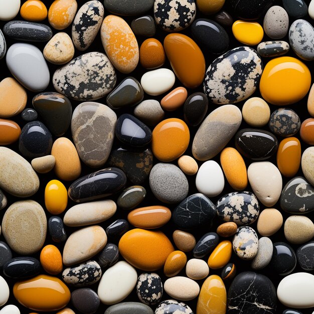 Foto el vibrante patrón sin costuras de coloridas rocas apiladas una encima de la otra