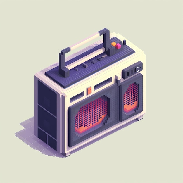 Vibrante Pixel Art Speaker por Pixelplantmaster