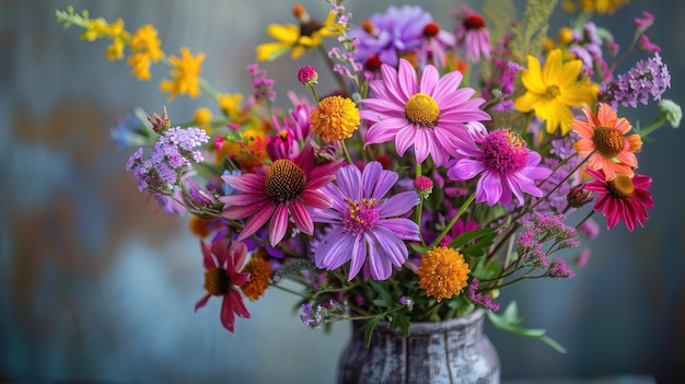 Un vibrante ramo de flores silvestres de verano