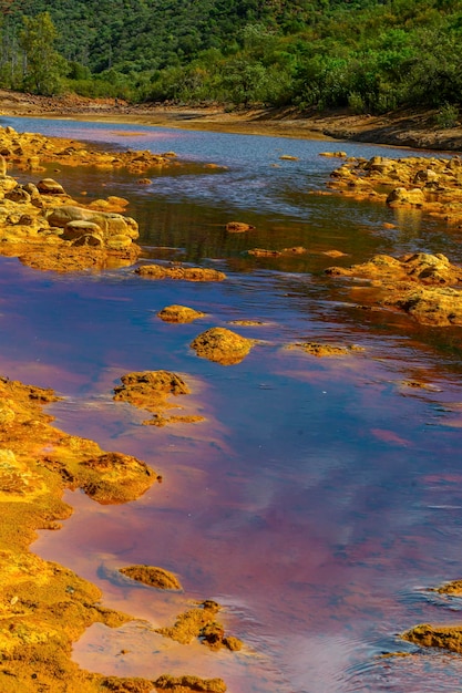 El vibrante río Rio Tinto con aguas rojas ricas en hierro