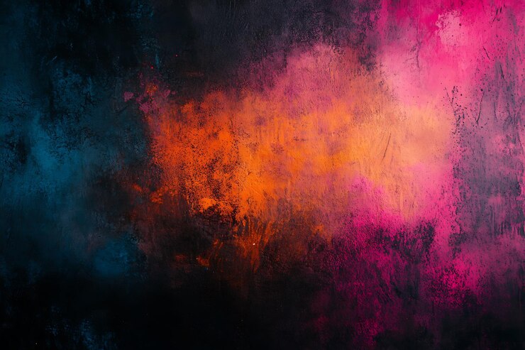 Vibrante textura abstracta con tonos de naranja ardiente y rosa audaz