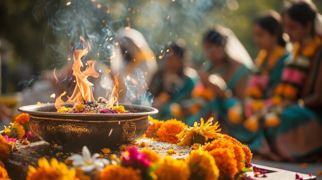 Foto vibrantes celebrações de festivais hindus