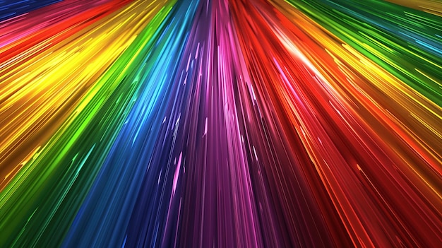 Los vibrantes colores del arco iris fluyen a través de una superficie que representa el orgullo LGBT