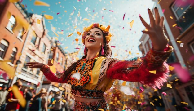 los vibrantes colores de un festival de primavera