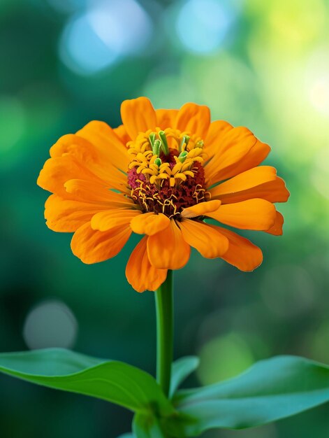 Foto las vibrantes flores de zinnia añaden encanto a un entorno verde y exuberante