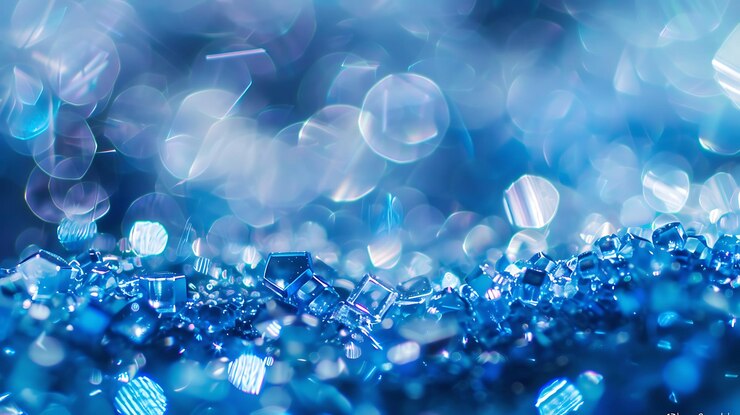 Vibrantes luces bokeh y partículas relucientes en escenas abstractas de diseños azules y coloridos