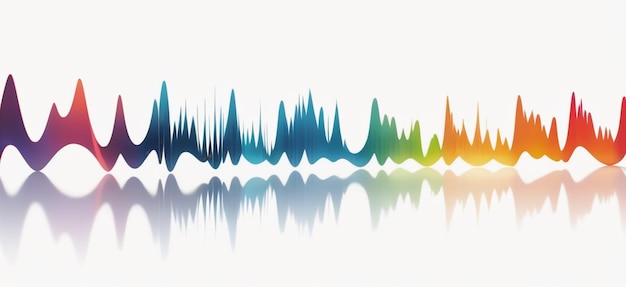 Foto vibrantes paisajes sonoros coloridas siluetas de ondas sonoras