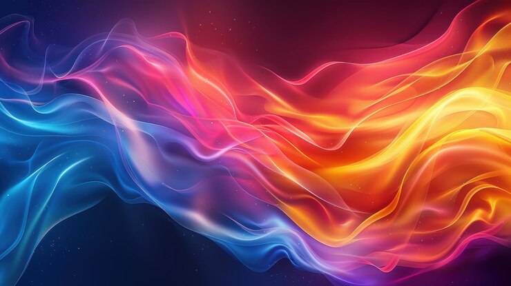 Vibrantes patrones fluidos abstractos en una variedad de colores que crean una visual dinámica y enérgica