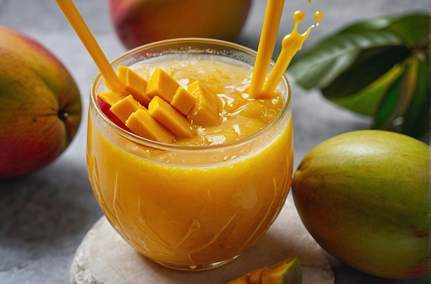 Vibrantes vibrações Suco de Mango Delight