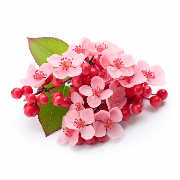 Viburnum de especias coreano con fondo blanco alto