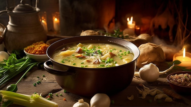 Vichyssoise-Suppe wird oft gekühlt serviert