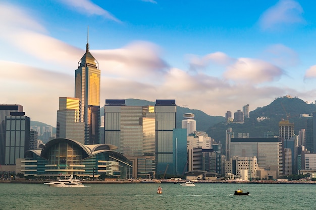 Victoria Harbour in Hongkong, China