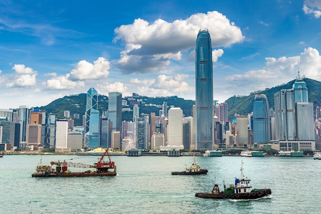 Victoria Harbour in Hongkong, China