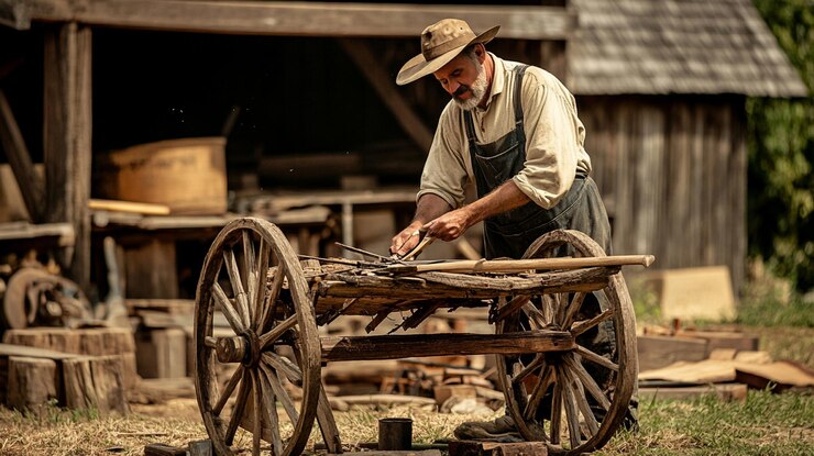 Vida agrícola Hombres que trabajan la tierra y abrazan las tradiciones rurales
