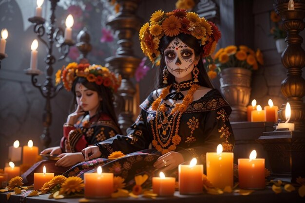 Foto la vida en el dia de muertos