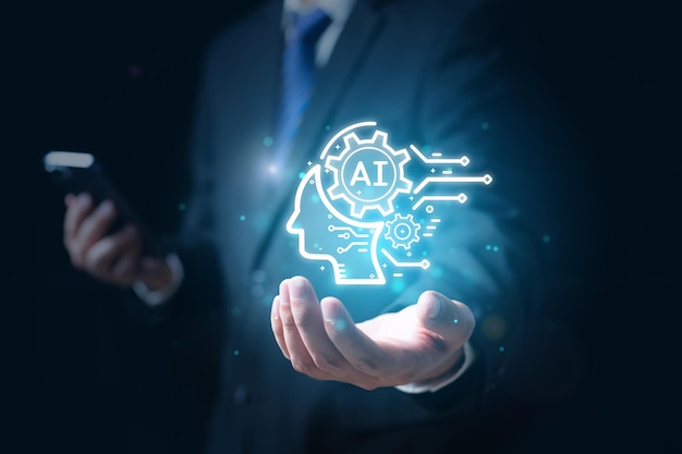 Vida humana con datos de inteligencia artificial en la tecnología informática