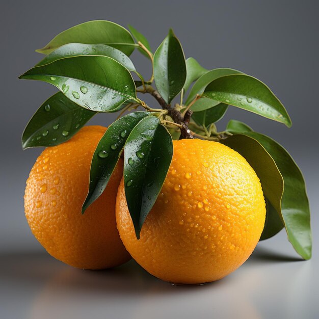 Vida muerta de mandarina vibrante una asombrosa fusión de realismo y belleza monocromática