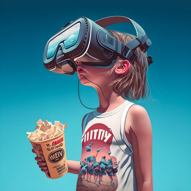 Vida no metaverso realidade virtual vício colagem arte surrealismo arte