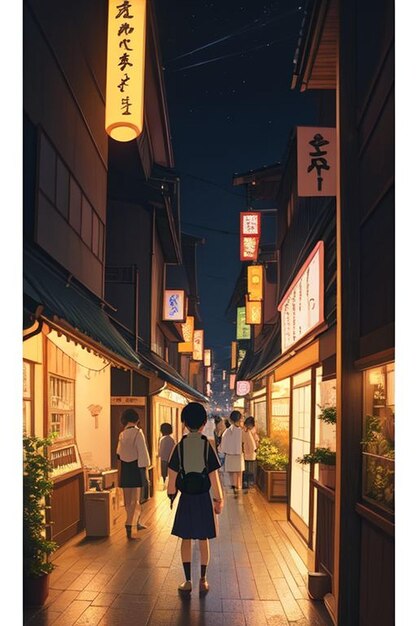 La vida nocturna en Tokio, Japón