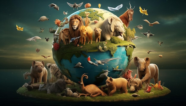 Foto vida selvagem mundial animais que cercam o globo