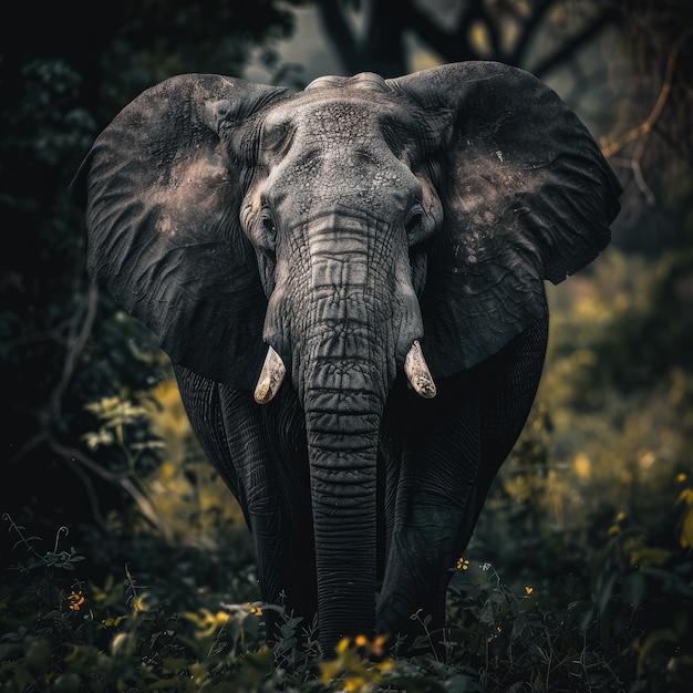 Vida silvestre 4k ultra HD fotografía en el bosque africano cámara de elefante disparado AI generado