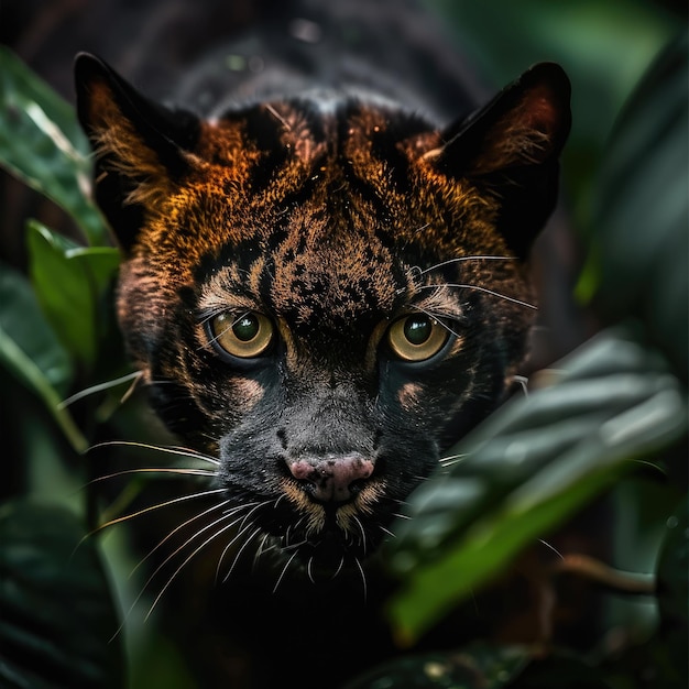 Foto vida silvestre 4k ultra hd fotografía en el bosque africano pantera negra gran gato cámara de primer plano disparado ai gener