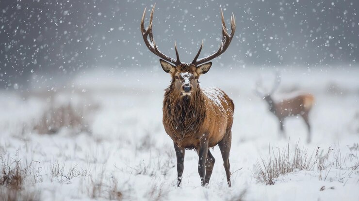 Vida silvestre de invierno Documentar encuentros con vida silvestre durante las caminatas de invierno, como aves o ciervos en entornos nevados