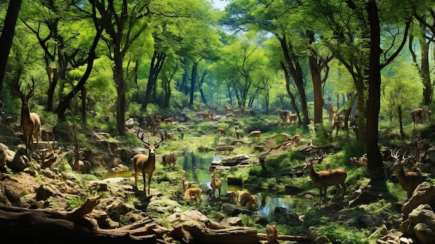 Foto vida silvestre en la jungla imagen fotográfica creativa de alta definición