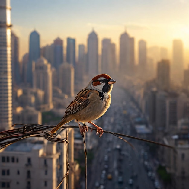 Foto vida silvestre en medio de la ciudad fotografía de aves tejedoras