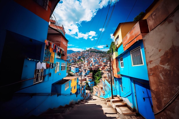 Vida vibrante en la favela brasileña