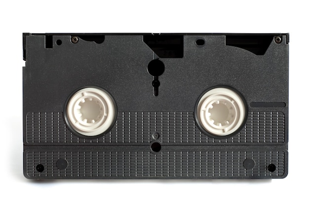 Videokassette isoliert auf weißem Hintergrund