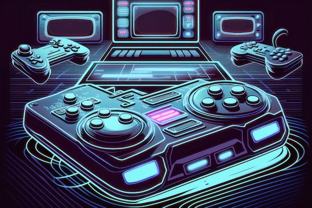 Videospiel-Controller minimalistisch Erstellt mit generativer KI-Technologie