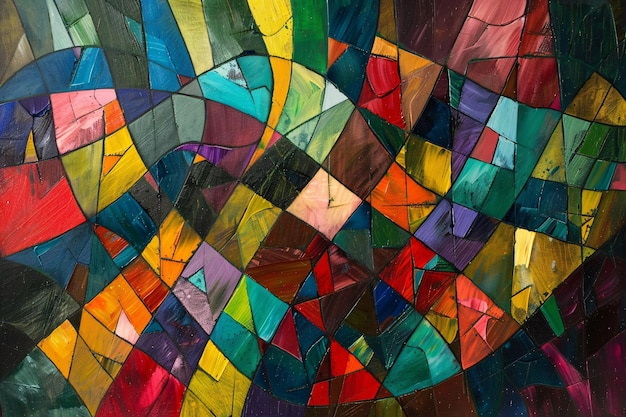 Una vidriera de colores