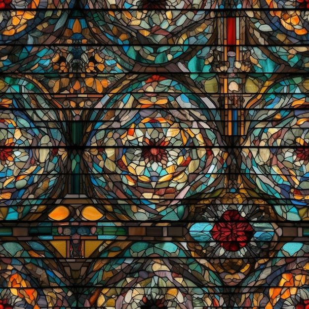 Una vidriera en una iglesia con la palabra vidriera.