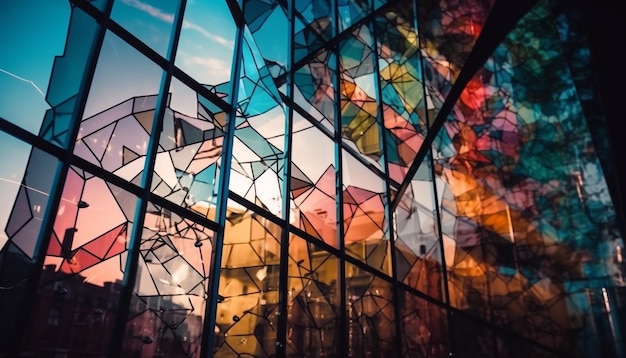 vidriera en la iglesia vidrieras vidriera IA generativa