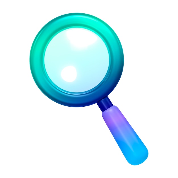 Vidrio de ampliación con icona png pegatina de fondo transparente