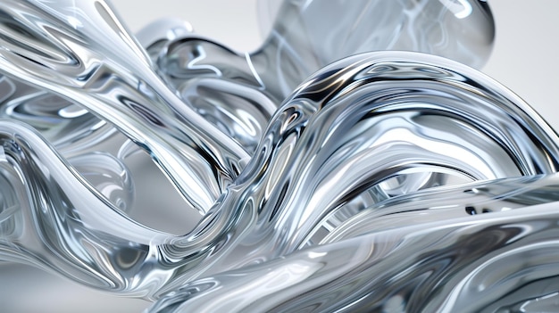 Vidrio fluido formas transparentes y materiales translúcidos curvas lisas