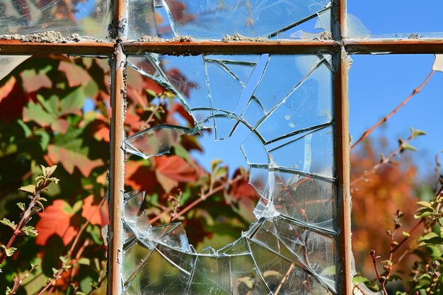 El vidrio de la ventana está roto.