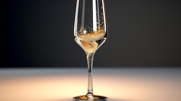 vidro cristal stemware champagne flauta gerativa AI