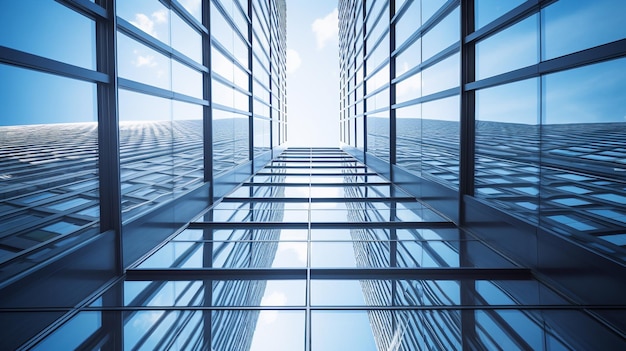 vidro de janelas de edifícios de escritórios em cidades econômicas