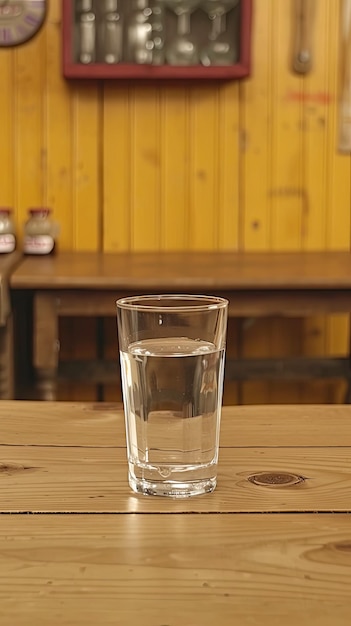 Vidro transparente contém água potável pura um símbolo de saúde e vitalidade
