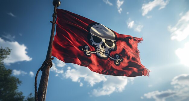 La vieja bandera de los piratas