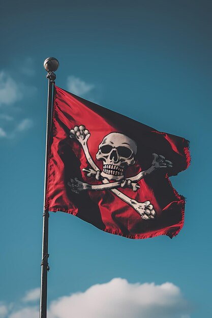 La vieja bandera de los piratas