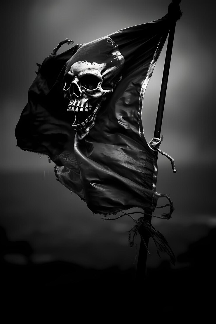 La vieja bandera de los piratas