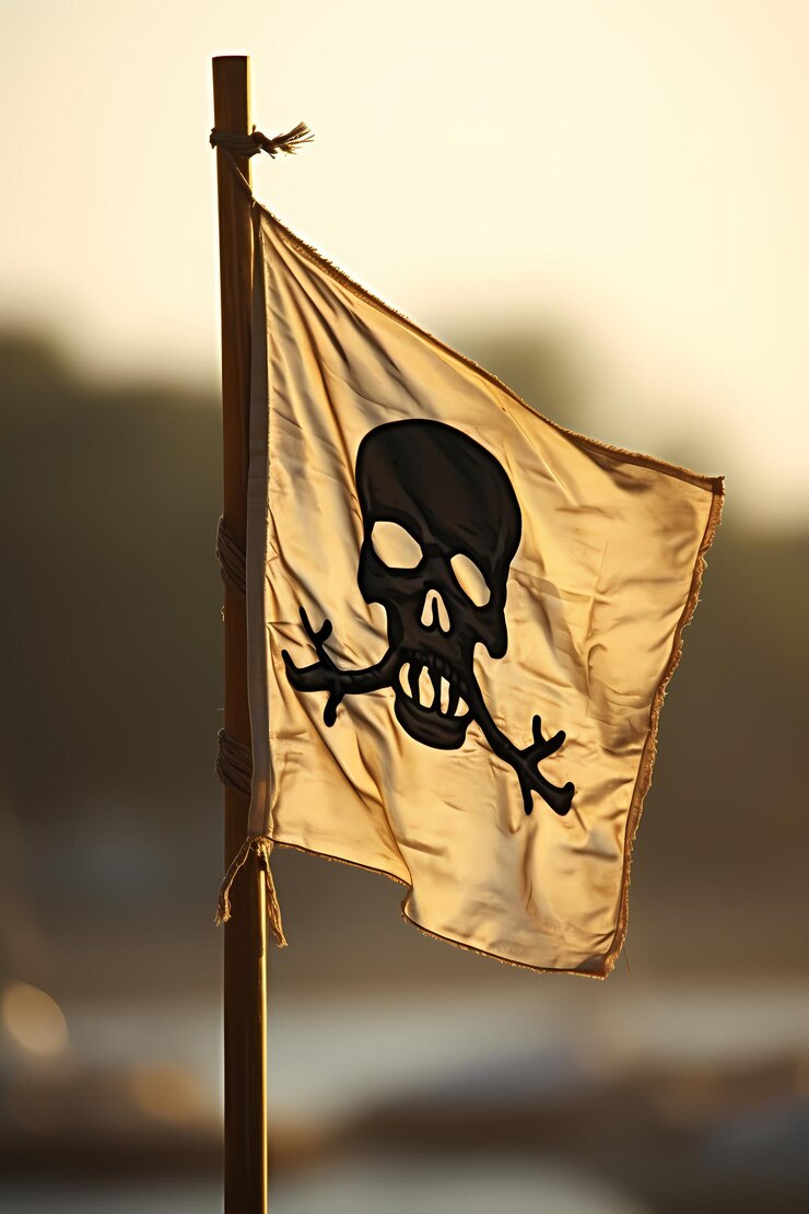 La vieja bandera de los piratas