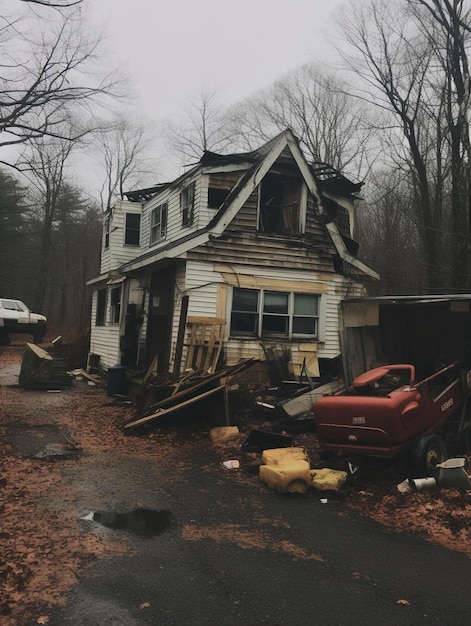 Foto vieja casa abandonada embrujada