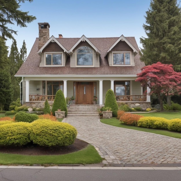 Vieja casa de campo con esquinas tradicionales