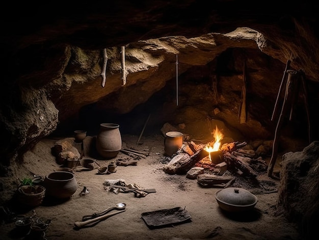 una vieja cueva viviente